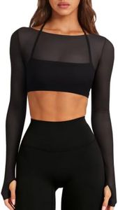 Women's Sheer Halter Square Neck Yoga Pilates Bra Tops Black,X-Small