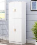 White Linen Cabinet With Doors