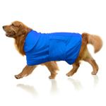 Dog Towel 400 GSM XXL Size - Blue Microfiber Dog Drying Coat-Double Layered Dog Towels for Drying Dogs-Fast Drying Dog Bathrobe -Super Absorbent Hook & Loop Design Dog Robe