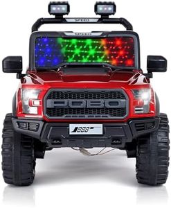 Kawaii Kids 4 x 4 Electric Battery Operated Big Size Jeep - Electric Car for Kids - Ride on Toy Car with Bluetooth Music & Winidshield Lights for Kids (2 to 8 Years) - (Painted RED)