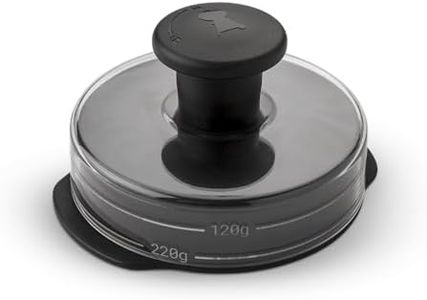 Weber Hamburger Press, for Even Burger Patties, for Preparing 200 & 120 g Patties, Removable Handle for Easy Storage, Dishwasher Safe - Black (6400)