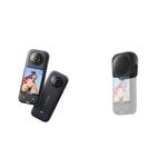 insta360 X3 Action Camera, 1/2" Sensor, 5.7K 360 Capture, Optical Zoom 3X, 72 MP 360 Photo, 4K Singl