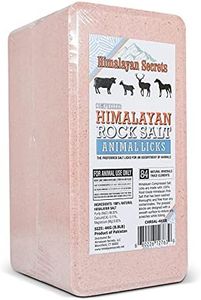 Himalayan Secrets 8.8LB (4KG) Compressed Pink Himalayan Salt Animal Lick Brick for Livestock and Wildlife - 100% Pure & Natural Feed Salt - 84 Natural Minerals and Trace Elements