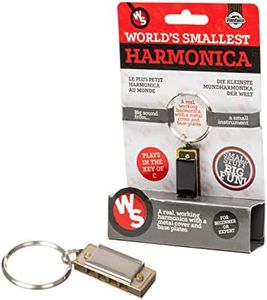 Funtime Gifts PL7820 World's Smallest Mini Harmonica with a Keychain, Small