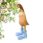 pologmase Duck with Rain Boots - Spotted Duck Boots - Duck Statue with Boots Garden Decoration for Party, Yard, Indoor and Outdoor