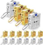 Krisah Mini Holy Bible Key Chain with Golden & Silver Cover (12)