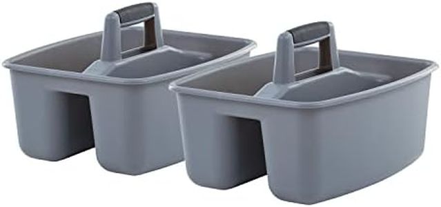 Mighty Tuff Rough and Rugged All-Purpose Cleaning Caddy, Grey/Black 2 Count (CD0170)