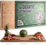 Gigantic Extra Large Cutting Board for Kitchen 36 X 24 by Grizzly Living - Heavy Duty Bamboo Chopping Boards for Meat, Veg & Charcuterie - Large Wooden Noodle Board for Stove Top & Countertop