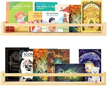 36 inch Floating Nursery Book Shelves for Wall Set of 2,Wall Bookshelf for Kids Room,Wood Book Shelf Wall Mounted for Baby Teen Boys Girls Bedoom Decor and Toy Storage.