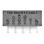 Personalised Wall Mounted Key Holder for The Family - Custom Key Rack for Wall - with a Letter Holder and 6 Key Hooks - Key Racks for Wall Home Entryway Livingroom Office for Wedding Housewarming