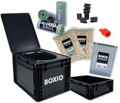 BOXIO Toilet MAX+ Starter Kit, portable camping toilet, composting toilet 15.7" x 11.8" x 11.0", Made in Germany