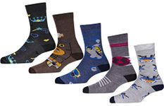 RC. ROYAL CLASS Boy's & Girl's Calf Length Wool Socks (Pack of 5) (9-10 Years _Multicolored)