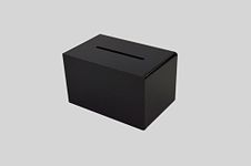 Pos Display Shop Small Lockable Black Acrylic Ballot Box/Collection Box/Comments Box/Suggestion Box/Ticket Box - BB0006 (Black)