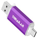 THKAILAR 256GB USB C Flash Drive 3.1,USB Stick USB C Memory Stick Thumb Drive Up to 150MB/s Read 2 in 1 Clé USB 256go OTG for PC Android Phones Laptop