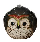 Alpine GIL1324 7-Inch Ceramic Owl Tabletop Fountain