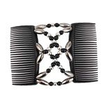 Beads Hair Combs Magic Elastic Hair Clips Stretchy Hair Comb Double Clips for Women Girls Hair Accessory
