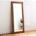 MORVINANDAN FURNITURE Wooden Dressing Mirror for Bedroom | 5 Feet Full Length Cheval Standing Mirror | Sheesham Solid Wood | Rectangular | Framed, Natural