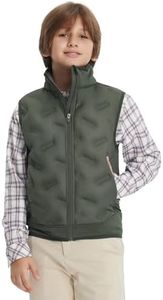 M MAELREG Boys Puffer Quilted Vest Warm Lightweight Sleeveless Kids Jacket with Pockets for School Outdoor Winter