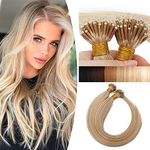 18 inch SEGO Nano Ring Beads Hair Extensions Real Human Hair [1g*50Strands] #18/613 Ash Blonde&Bleach Blonde Micro Loop Nano Tip Remy Hair Straight (50g)