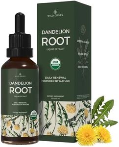 Wild Drops USDA Organic Dandelion Root Extract Tincture, Liver Health Supplement for Liver Detox and Cleanse, USA Sourced and Manufactured, Alcohol-Free, 2 fl oz, (1 Month Supply)