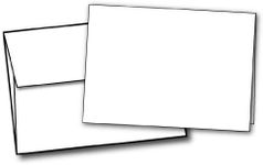 5" X 7" Heavyweight Blank White Gre