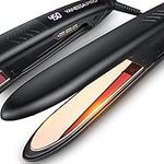 VANESSA PRO Flat Iron Hair Straightener, 100% Pure Titanium Flat Iron for One Pass to Achieve a Sleek Look, Curls Beautifully & Straightens Well - 1 inch