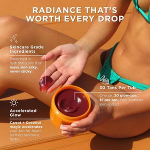 Carroten Intensive Tanning Gel 150ml – Coconut Oil, Vitamin A & E, Tan Accelerator