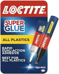 Loctite Super Glue All Plastics - Strong Super Glue for Plastic* - Transparent, Instant Set Plastic Adhesive with Dry Activator, 2 g Tube + 4 ml Activator Pen