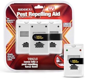 RIDDEX Plus Insect Repellent | Plug in, Mouse Deterrent - Pest Control for Defense Against Rats, Mice, Roaches, Bugs and Insects | Control Pests with No Chemicals or Poison | 3 Pack White