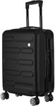 SA Products Cabin Suitcase | 34L Carry On Suitcase, Cabin Bag 55x40x20 with Combination Lock | Hard Shell Suitcase with 4 Wheels Cabin Luggage, Cabin Bags 55 x 40 x 20 Approved (Black)