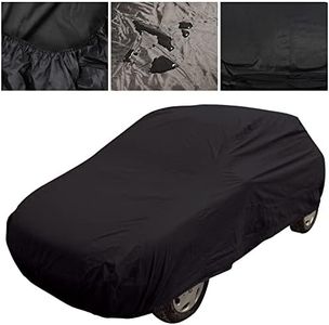 MP Essential Indoor & Outdoor All Season Water Resistant & Breathable Full Car Cover - BLACK (Extra Large - L 225" x W 80" x H 47")