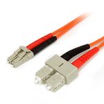 StarTech 3m Fiber Optic Cable - Multimode Duplex 62.5/125 - LSZH - LC/SC - OM1 - LC to SC Fiber Patch Cable