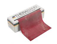 TheraBand Resistance Bands, 6 Yard Roll Professional Latex Elastic Band For Upper Body, Lower Body, & Core Exercise, Physical Therapy, Pilates, At-Home Workouts, & Rehab, Red, Medium, Beginner Level 3