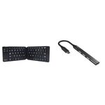 Portronics Chicklet Foldable QWERTY Keyboard, Mini Pocket Sized, Rechargeable, Bluetooth Wireless, O