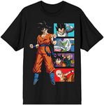 Dragon Ball Super Goku Character Panels Men’s Black T-Shirt-Small