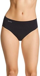 Jockey Women's No Panty Line Promise Bamboo Hi Cut Brief, Black, 14