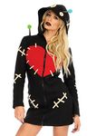 Leg Avenue 8666902001 Cozy Voodoo Doll Adult Costumes, Black, Medium 10-12