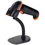 Tera Barcode Scanner Wireless 1D Laser Cordless Barcode Reader USB Wired with Battery Level Indicator, Versatile 2 in 1 2.4Ghz Wireless and USB 2.0 Wired with Stand, 5100-Z