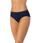 Le Mystere Women's Seamless Comfort Hipster Panties, Evening Blue, S