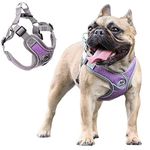 ORYEDA Dog Harness No Pull for Medium Size, Easy Walk Adjustable Pet Harness, No-Choke Soft Padded Dog Vest, Reflective Breathable Pet Oxford Cloth with 2 Metal Leash Clips