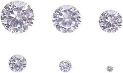 60pcs/Box Clear Cubic Zirconia Stone Loose CZ Stones Faceted Cabochons Rhinestone 6 Size(1-6mm) Pointed Back Diamante Gems for Nail Art Earring Bracelet Pendants DIY Craft Making