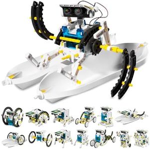 Elenco Teach Tech SolarBot.14, Transforming Solar Robot Kit, STEM Learning Toys for Kids 10+