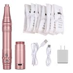 Poysuper Professional Permanent Makeup Pen Wireless Tattoo Machine Kit With 10pcs Needles Microblading Supply for Eyebrow Lip Eyeliner (Rose Gold)UKP-A950