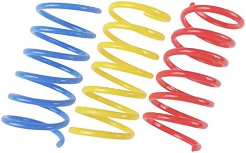 Tamu style Cat Spring Toys (60 Pack), Playful Coils for Kittens, BPA Free Plastic for Swatting, Biting, Hunting, and Active Healthy Play, Colorful 2 Inch Spirals