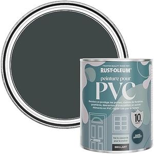 Rust-Oleum Peinture Noire pour Portes & Fenêtres en PVC, Finition Brillante - Sable Noir 750ml