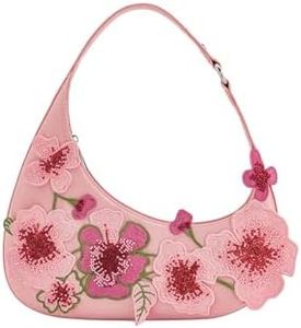 JW PEI Women's Harlee Shoulder Bag - Embroidered Pink