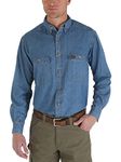 Wrangler Riggs Workwear Men's Denim Work Shirt, Antique Navy, 4X