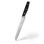 MasterChef Bread Knife with High Carbon Stainless Steel Blade and Triple Riveted Handles, Professional Quality Kitchen Knife for Precision Cooking at Home, Perfectly Balanced, Razor Sharp, 33cm (13")