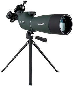 SVBONY SV28 Spotting Scopes with Tripod, 25-75x70 Spotting Scope with Phone Mount, Angled Waterproof Spotter Scope, Long Range Spotting Scope for Shooting, Bird Watching