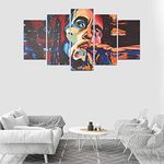 Mad Masters Bob Marley Musical Legend Wall Art Canvas Painting Pictures with Frame (122 x 56 cm, Pack of 5, Multicolour).